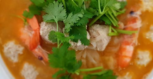 青虾萝卜汆丸子
